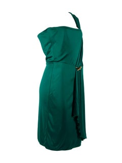 Gucci One Shoulder Dress with Gold Embellishment Size L
