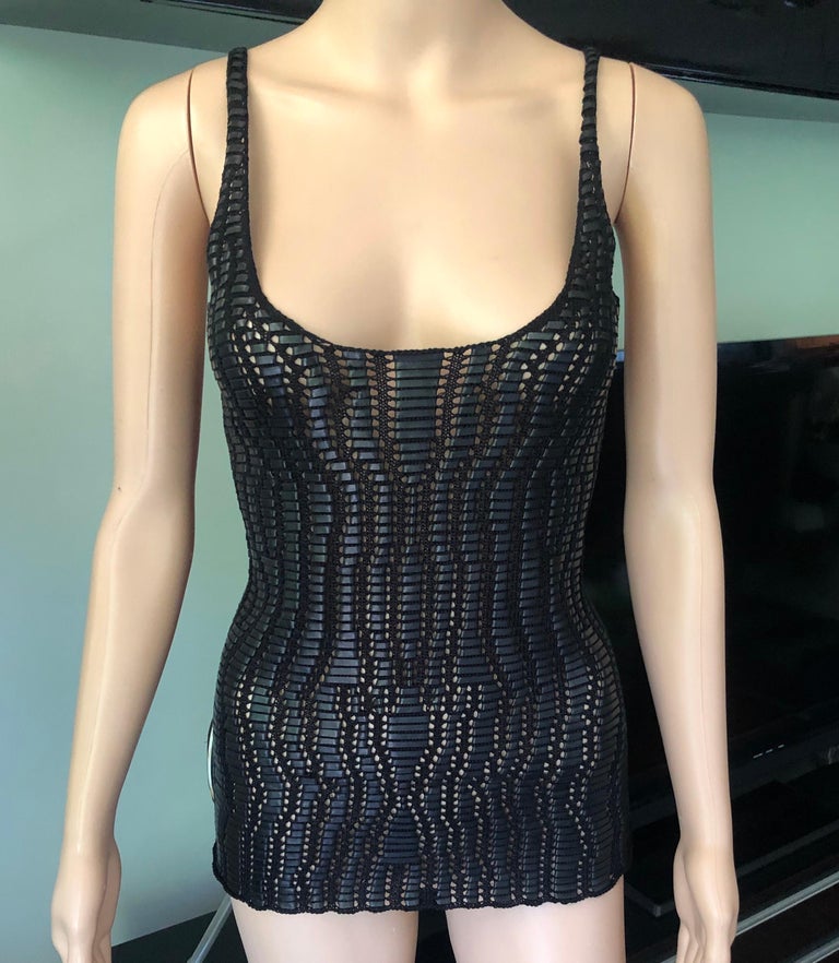 Gucci Open Knit Black Top at 1stDibs | tom ford black orchid