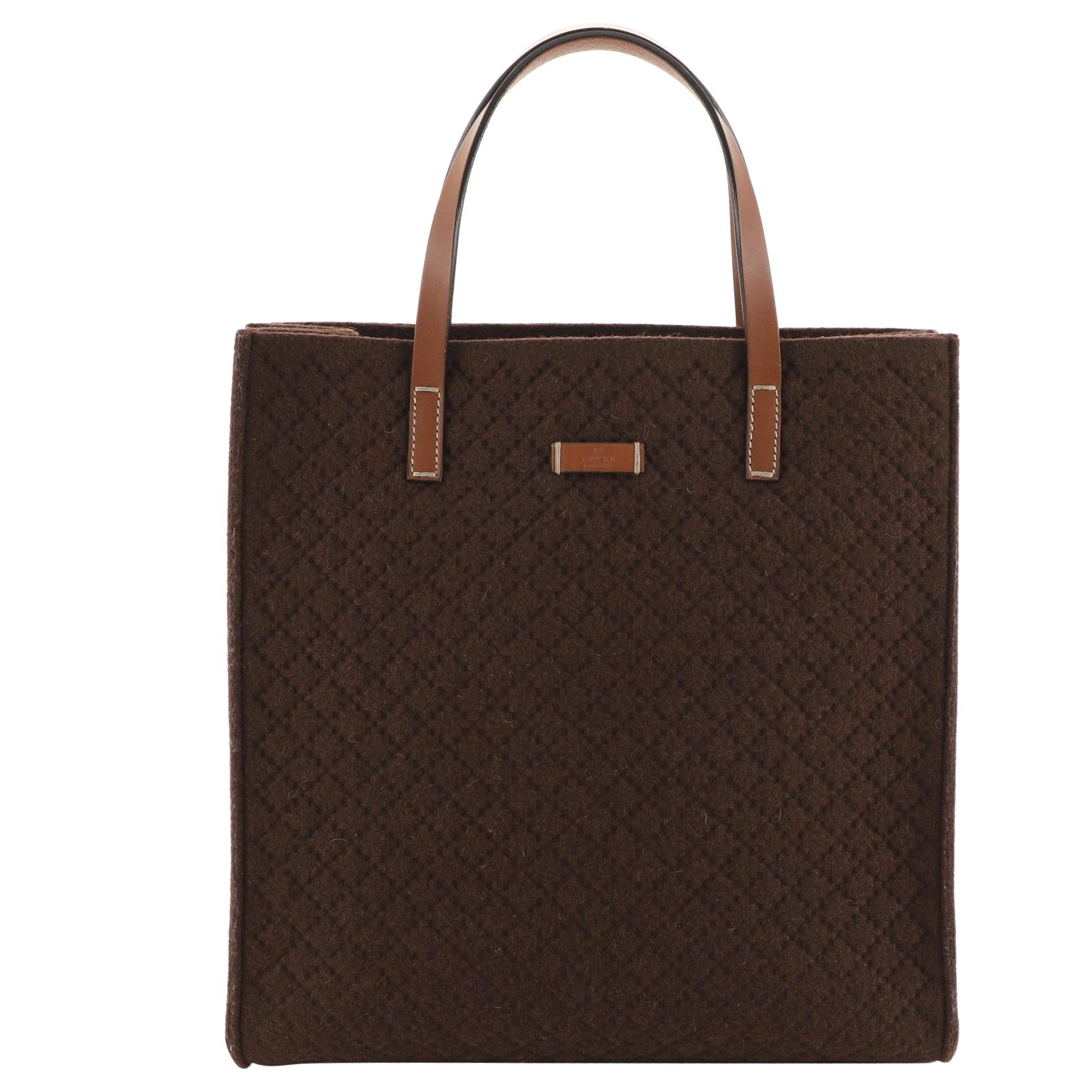 Gucci Open Tote Diamante Wool Tall