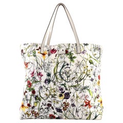 Gucci Open Tote Flora Canvas Tall