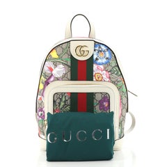 Gucci Ophidia Rucksack Flora GG aus beschichtetem Segeltuch