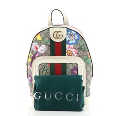 Gucci Ophidia Rucksack Flora GG aus beschichtetem Segeltuch