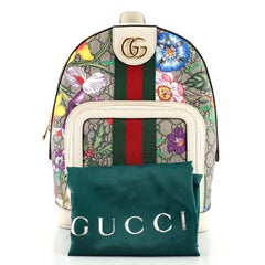 Gucci Ophidia Rucksack Flora GG aus beschichtetem Segeltuch
