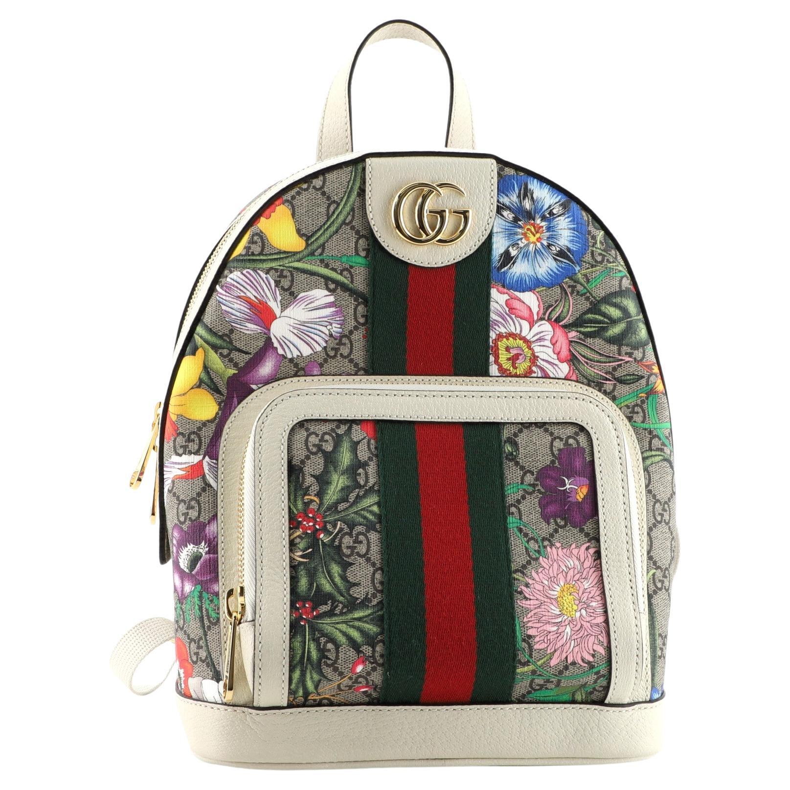 Gucci Courrier Soft Backpack GG Coated Canvas with Applique Large at ...