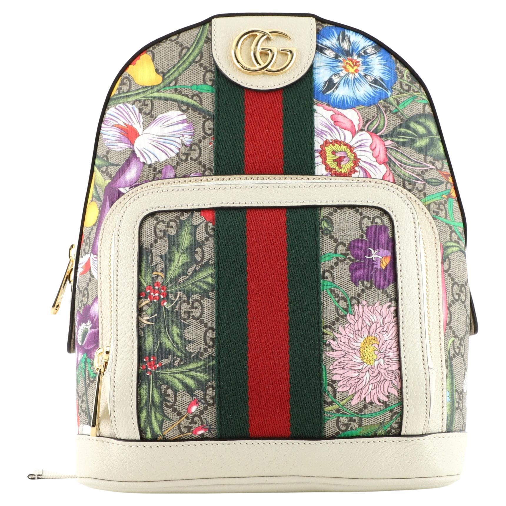 Gucci Flora Print Monogram Backpack For Sale at 1stDibs gucci flora