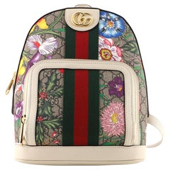 Gucci Ophidia Rucksack Flora GG aus beschichtetem Segeltuch