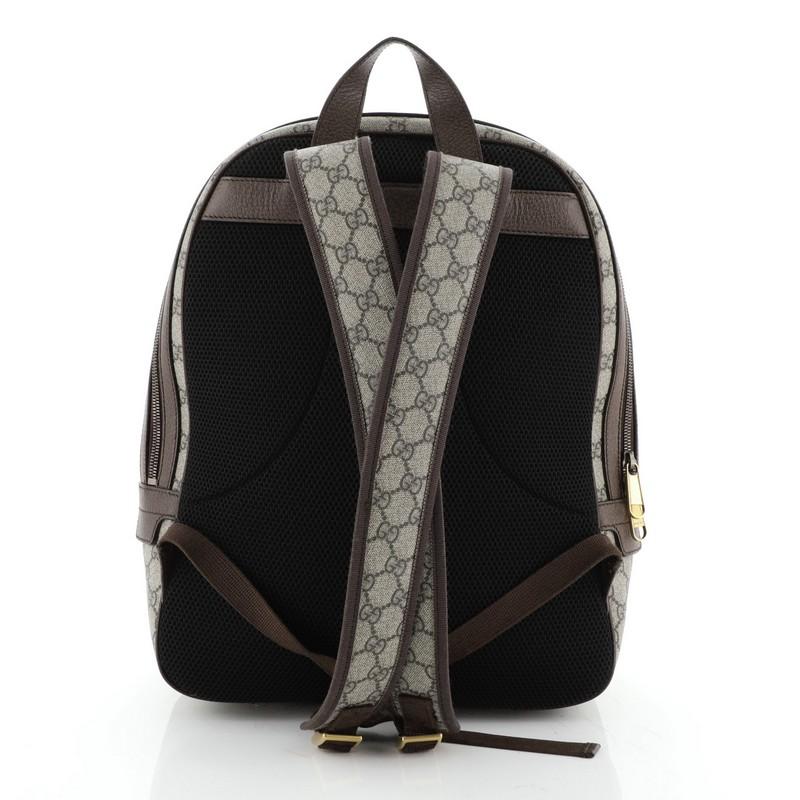 Gray Gucci Ophidia Backpack GG Coated Canvas Medium