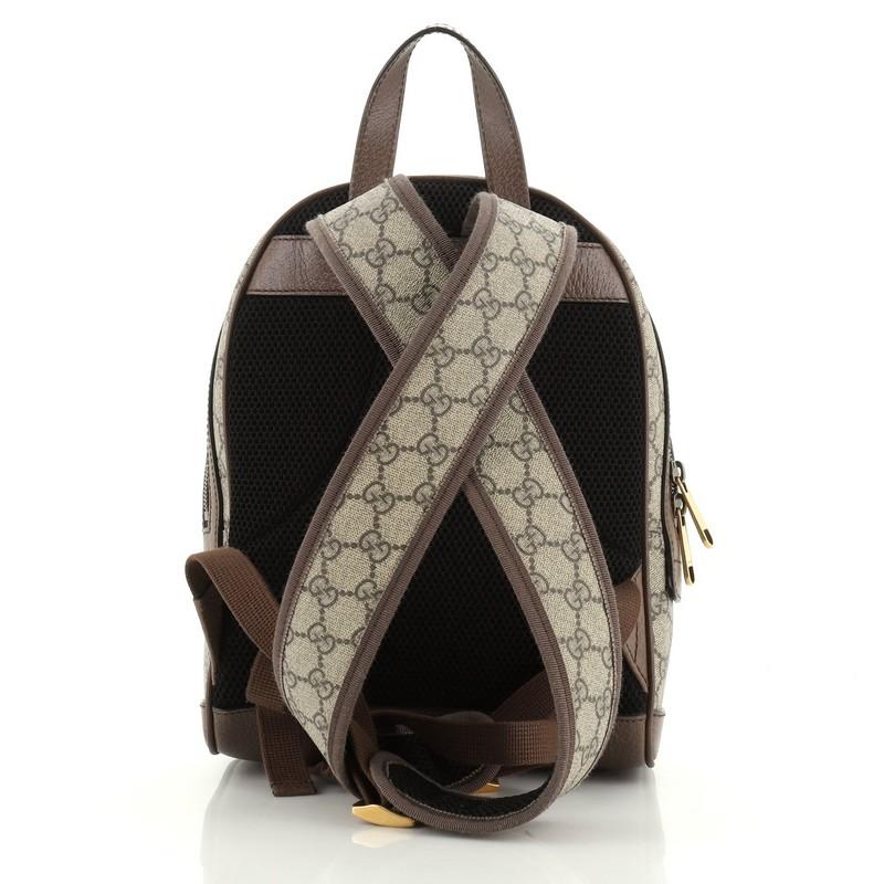 Brown Gucci Ophidia Backpack GG Coated Canvas Small