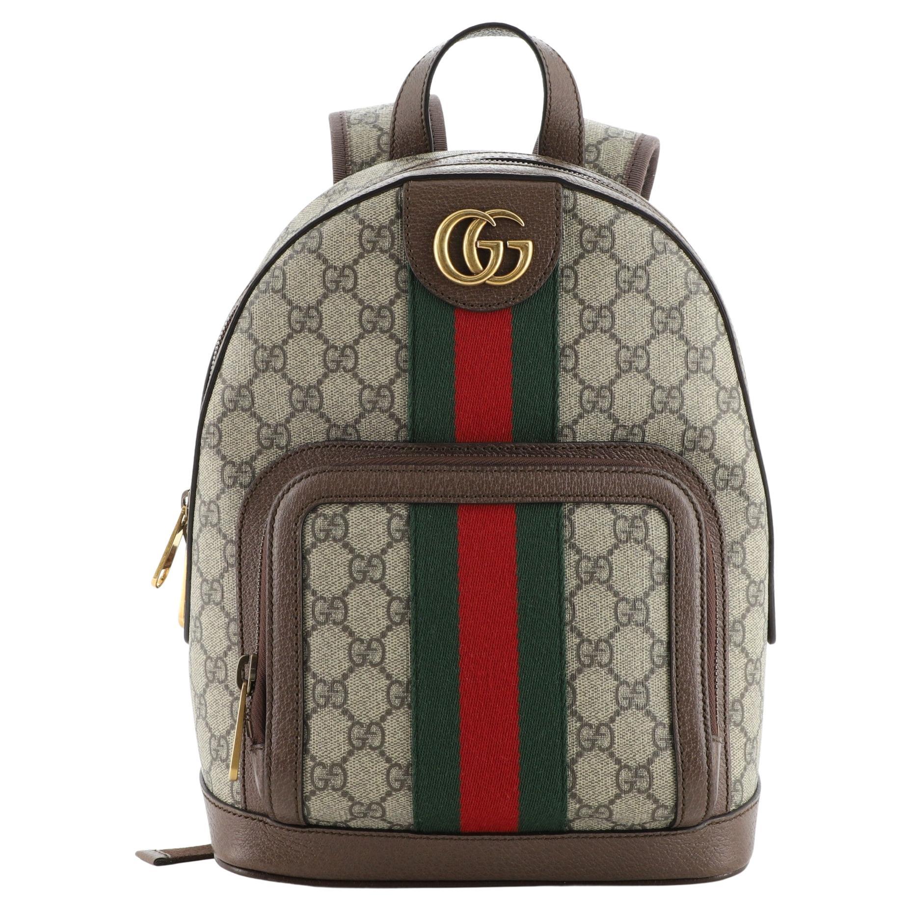 Gucci Color Block Printed Canvas Leather Sling Backpack Bag, 1980s at ...