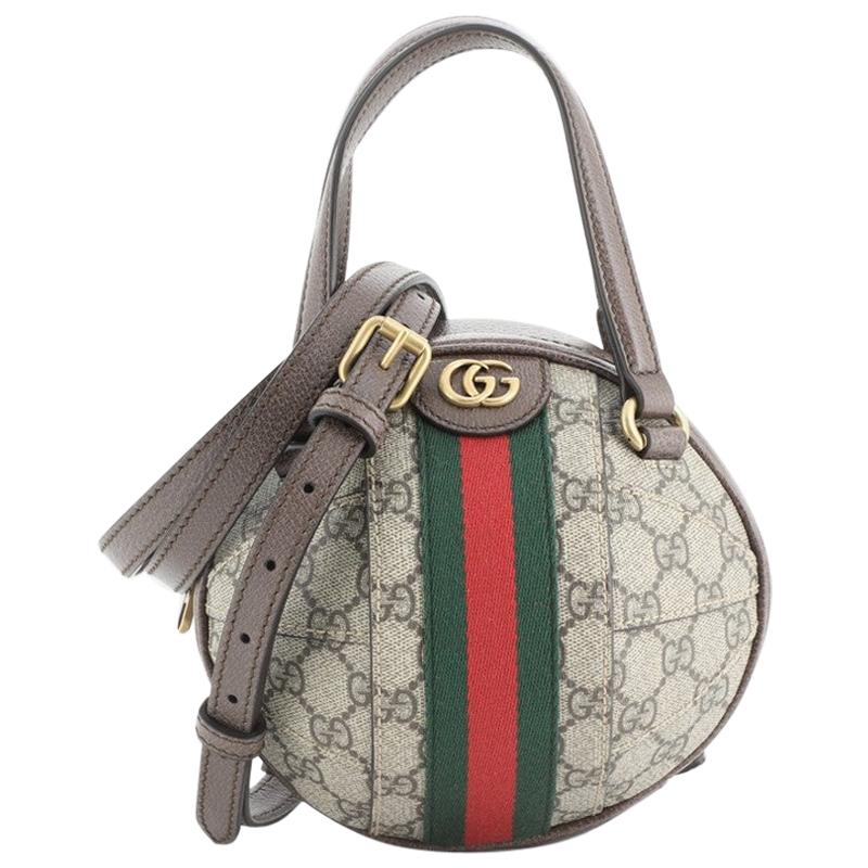 Gucci Ophidia Basketball Shoulder Bag GG Coated Canvas Mini