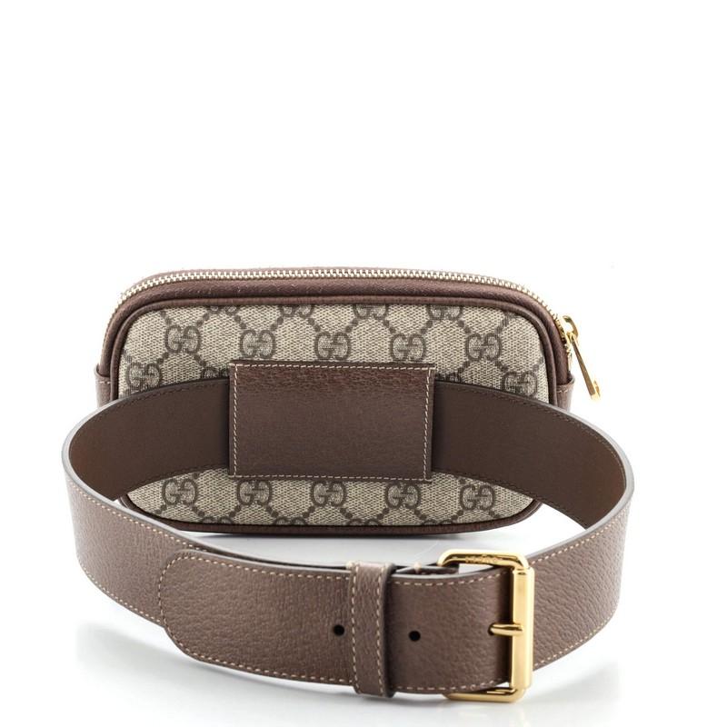 Gucci Ophidia Gürteltasche GG aus beschichtetem Segeltuch Mini (Braun)