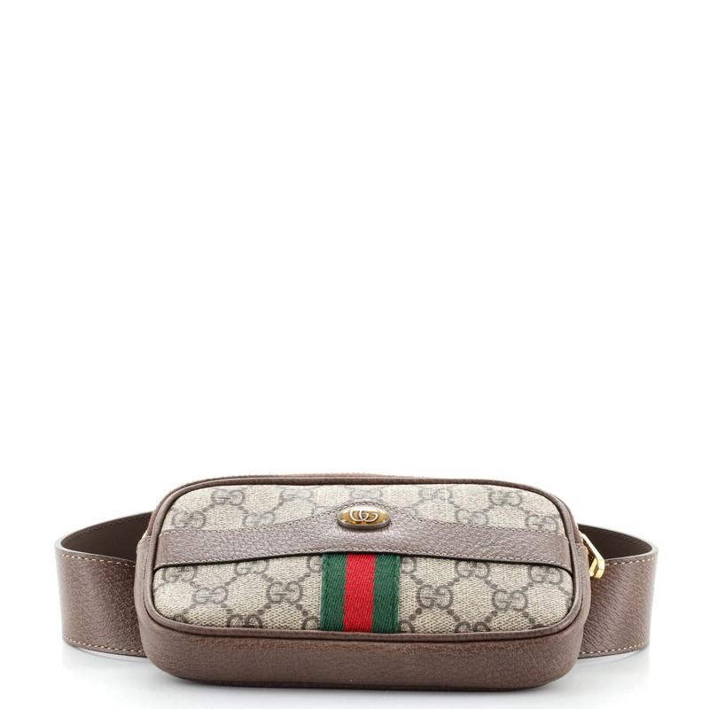 Gucci Ophidia Gürteltasche GG aus beschichtetem Segeltuch Mini im Zustand „Gut“ in NY, NY