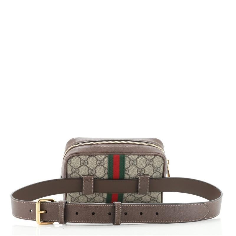Gucci Ophidia Belt Bag GG Coated Canvas Small In Good Condition In NY, NY