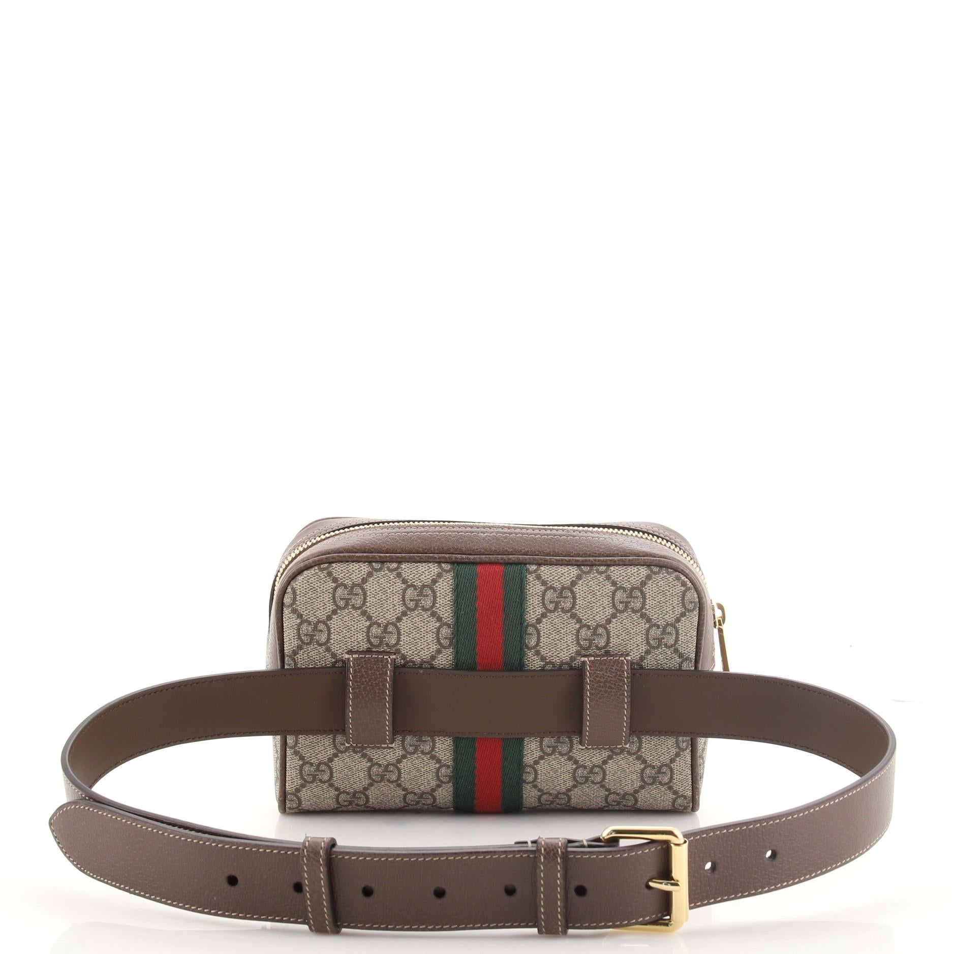 Gucci Ophidia Belt Bag GG Coated Canvas Small In Good Condition In NY, NY
