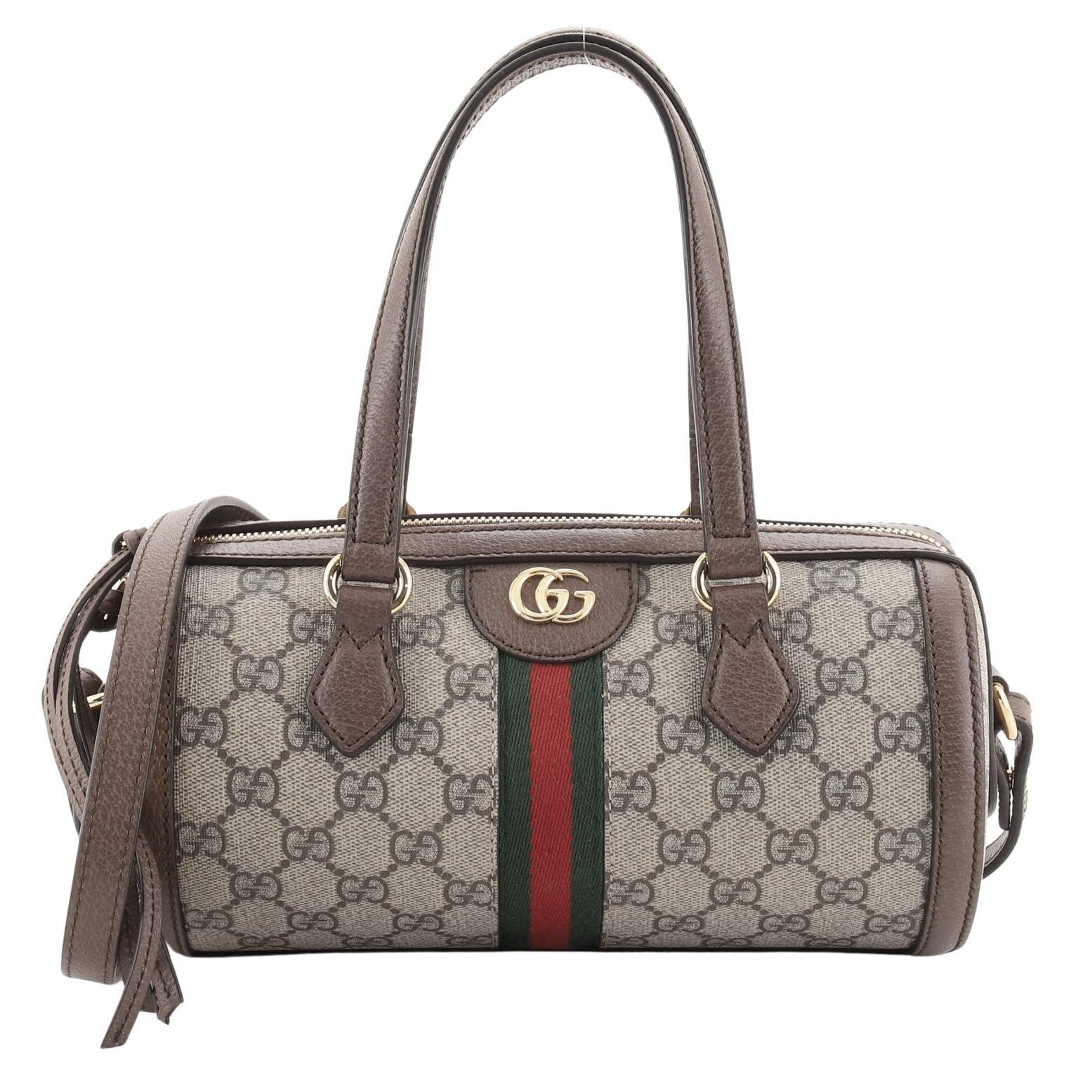 Gucci Ophidia Boston Bag GG Coated Canvas Small