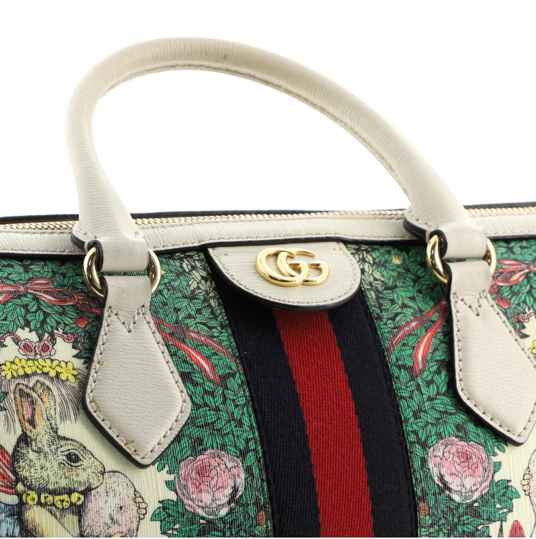 Women's or Men's Gucci Ophidia Boston Bag Limited Edition Printed Coated Canvas Medium