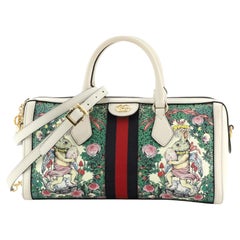 Gucci Ophidia Boston Bag Limited Edition Printed Coated Canvas Medium