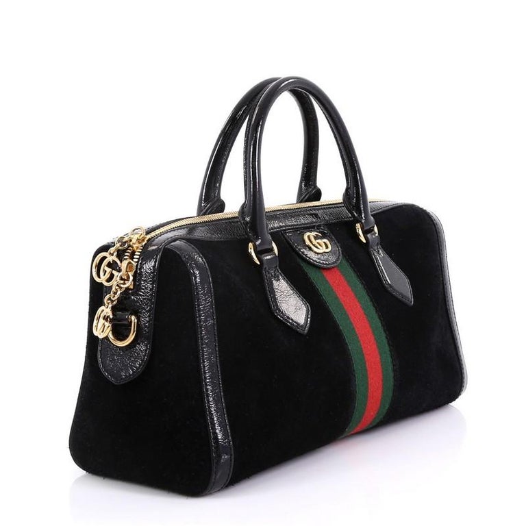 Gucci Ophidia Boston Bag Suede Medium at 1stdibs