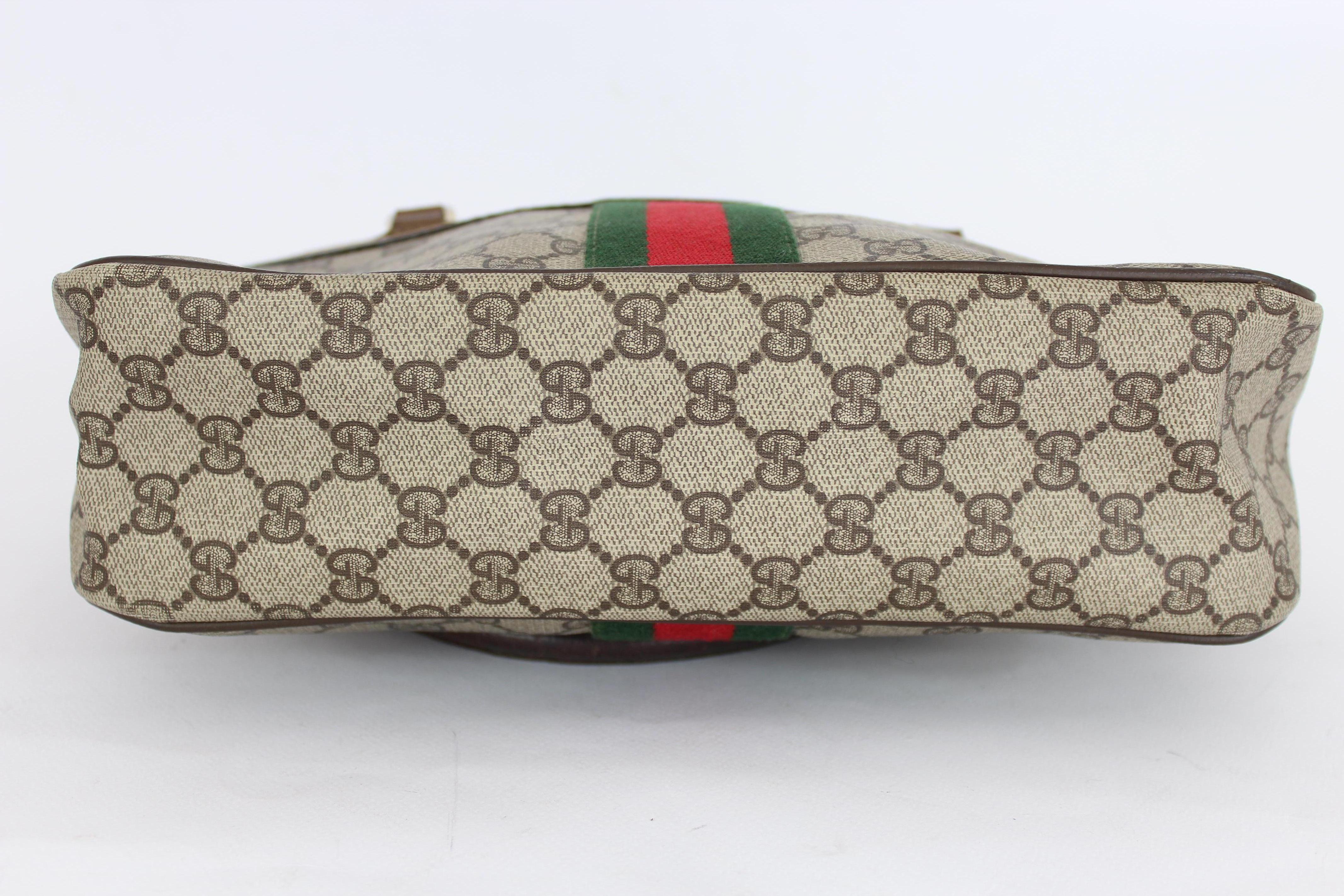 Women's Gucci Ophidia Brown Beige Canvas Leather Monogram Bag