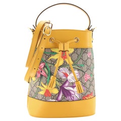 Gucci Ophidia Bucket Bag Flora GG Coated Canvas and Leather Small