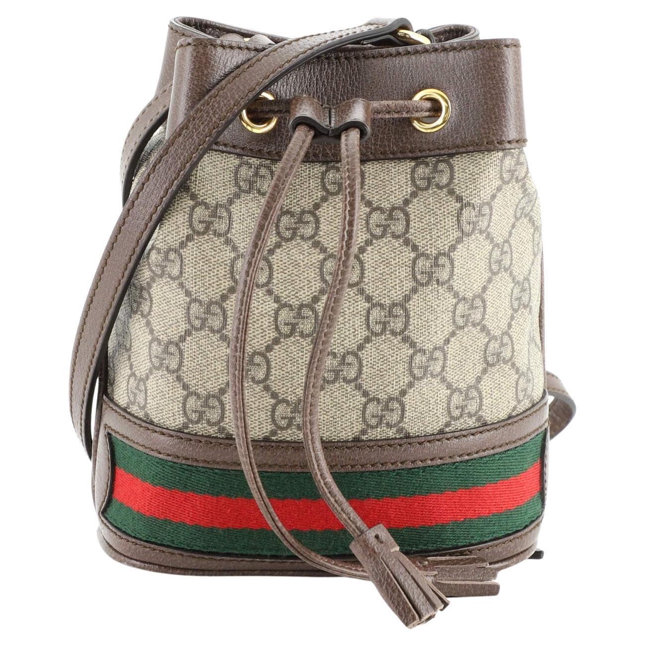 Gucci Ophidia Bucket Bag GG Coated Canvas Mini at 1stDibs