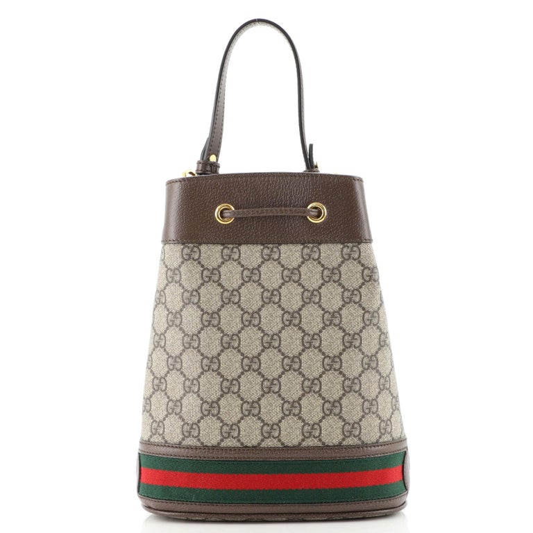 Gucci Ophidia Bucket Bag GG Coated Canvas Small For Sale at 1stDibs