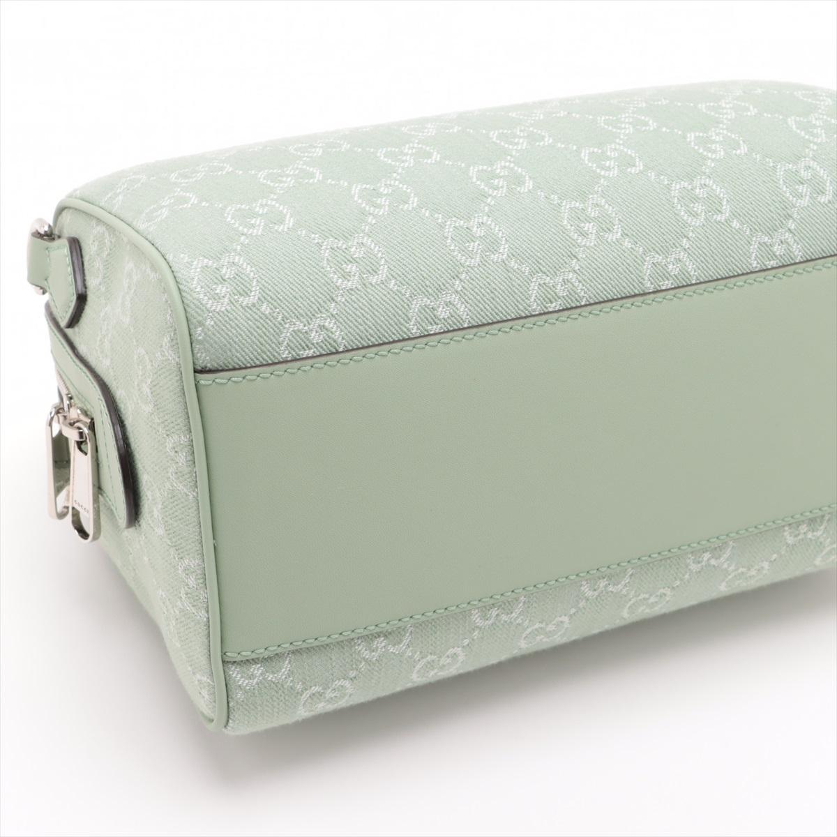 Gucci Ophidia Canvas Leather Two-Way Handbag Mint Green 1