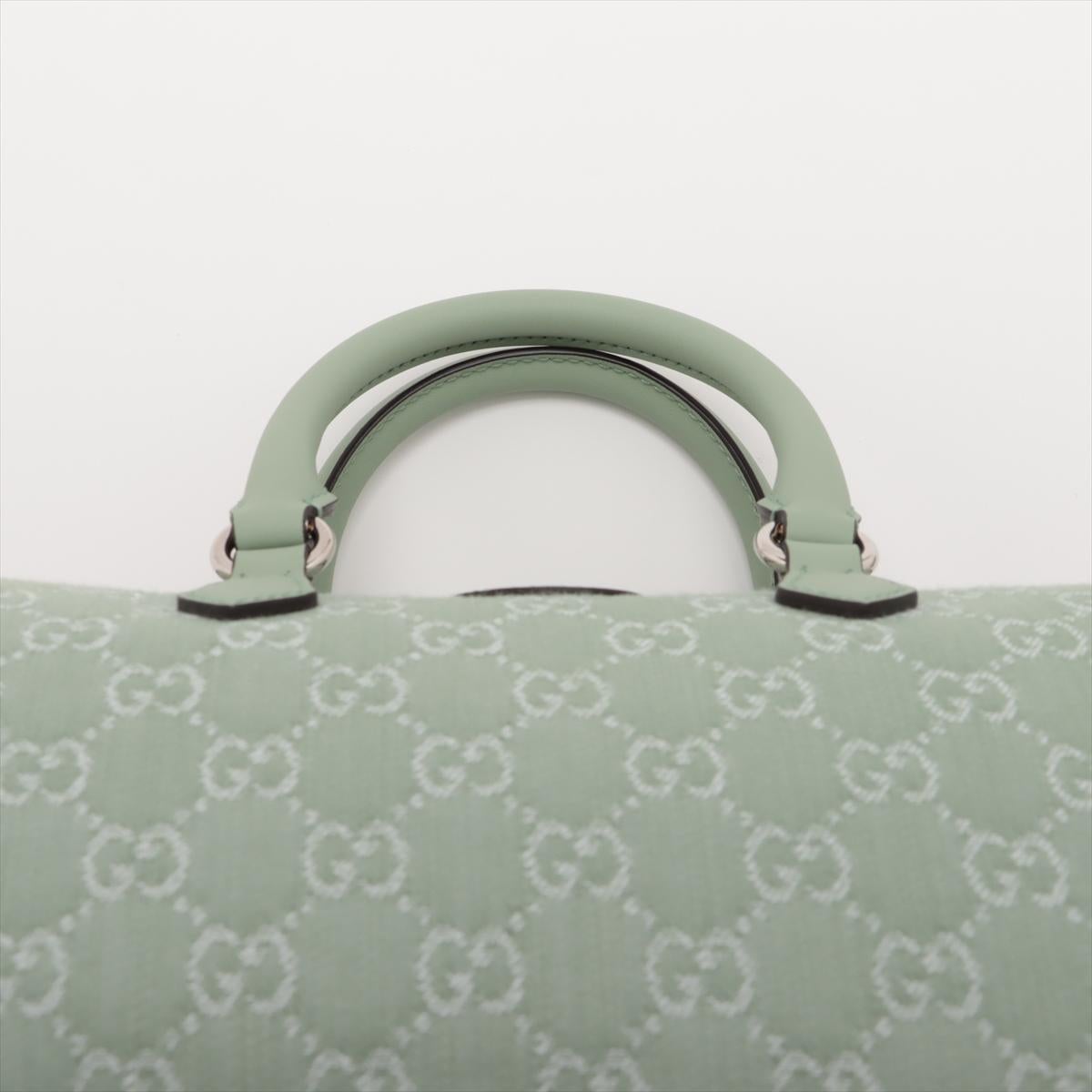Gucci Ophidia Canvas Leather Two-Way Handbag Mint Green 3