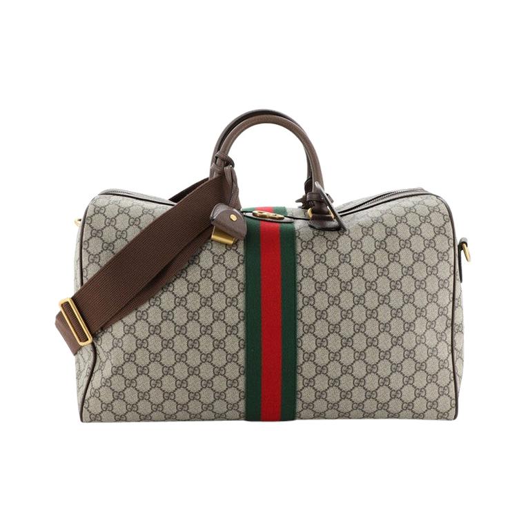 Gucci Ophidia Carry On Duffle Bag Gg Coated Canvas Large At 1stdibs Gucci Ophidia Carry On Duffle Bag Gg