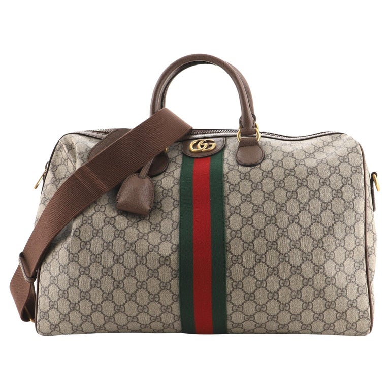 Gucci x adidas Duffle Bag GG Coated Canvas Large Brown Travel Bag