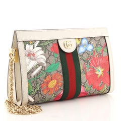 Gucci Ophidia Kette Umhängetasche Flora GG aus beschichtetem Segeltuch