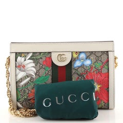 Gucci Ophidia Kette Umhängetasche Flora GG aus beschichtetem Segeltuch