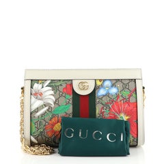 Gucci Ophidia Kette Umhängetasche Flora GG aus beschichtetem Segeltuch