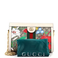 Gucci Ophidia Kette Umhängetasche Flora GG aus beschichtetem Segeltuch
