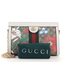 Gucci Ophidia Kette Umhängetasche Flora GG aus beschichtetem Segeltuch