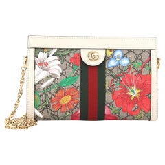Gucci Ophidia Kette Umhängetasche Flora GG aus beschichtetem Segeltuch