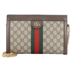 Gucci Ophidia Chain Shoulder Bag GG Coated Canvas Small 
