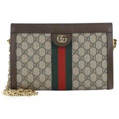 Gucci Ophidia Chain Shoulder Bag GG Coated Canvas Small