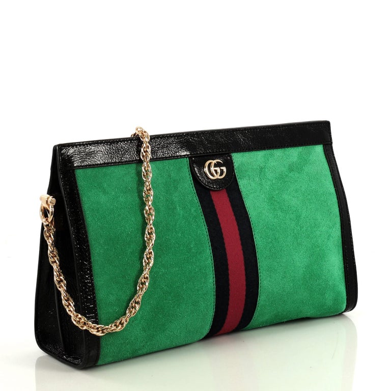 Gucci Ophidia Chain Shoulder Bag Suede Medium at 1stdibs