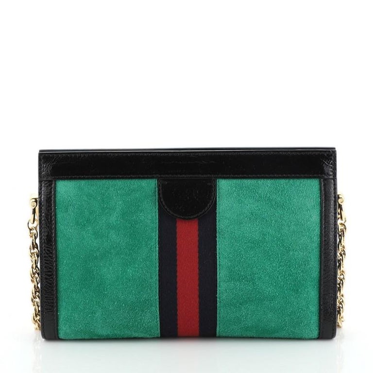 Gucci Ophidia Chain Shoulder Bag Suede Small For Sale at 1stdibs