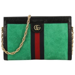 Gucci Ophidia Chain Shoulder Bag Suede Small