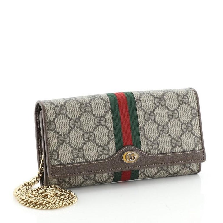 Gucci Ophidia Chain Wallet GG Coated Canvas at 1stdibs