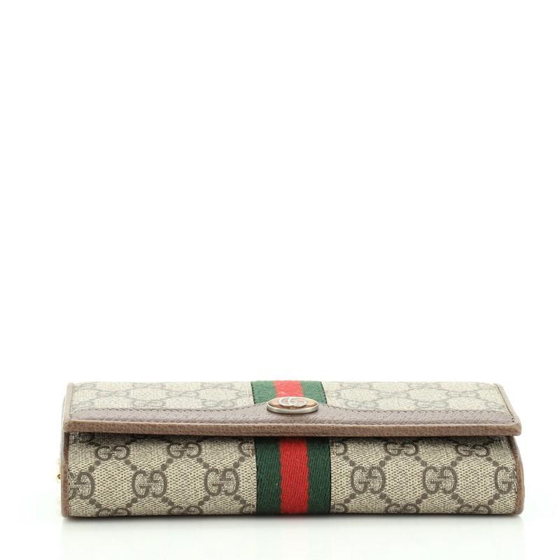 Gucci Ophidia Chain Wallet GG Coated Canvas In Good Condition In NY, NY