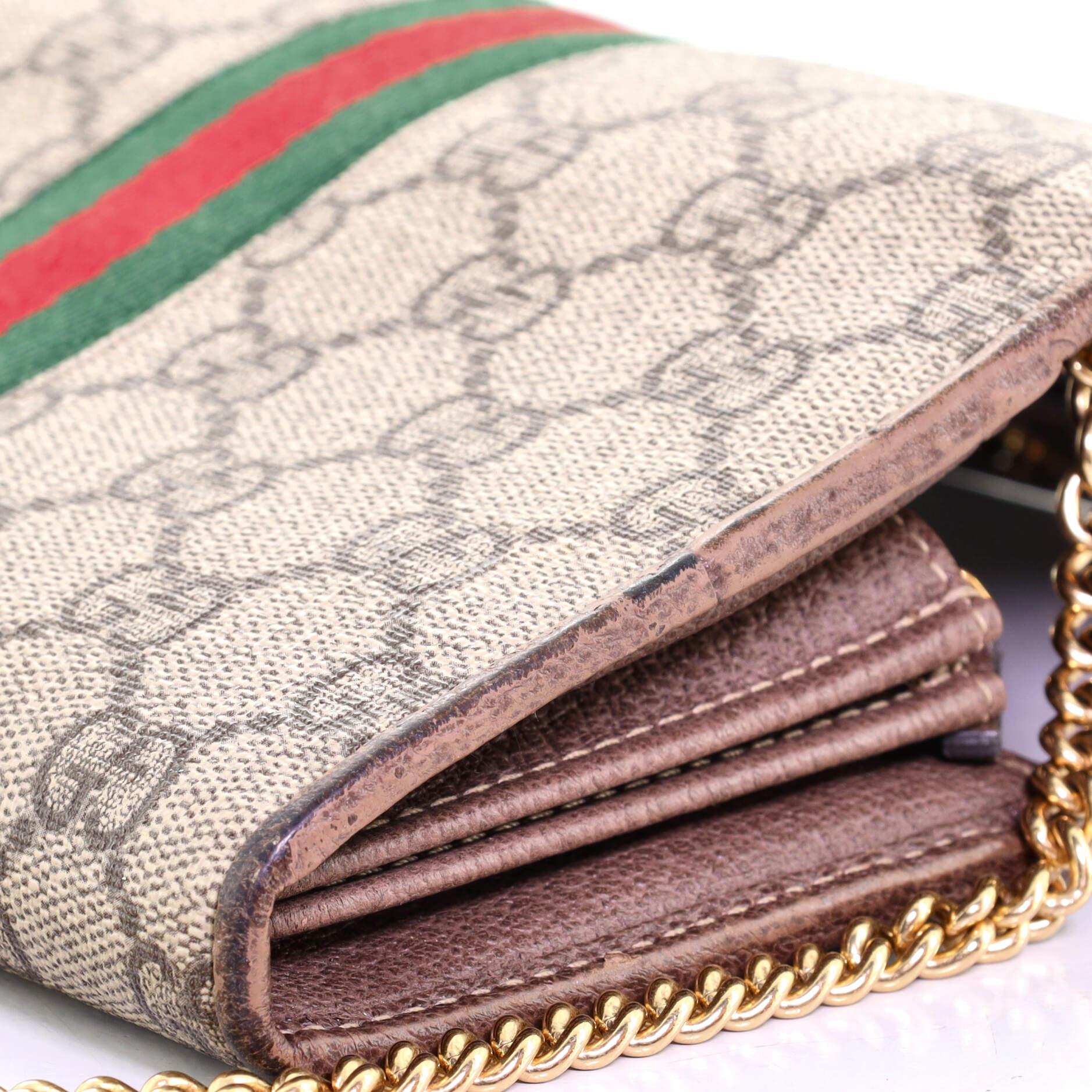 Women's or Men's Gucci Ophidia Chain Wallet GG Coated Canvas