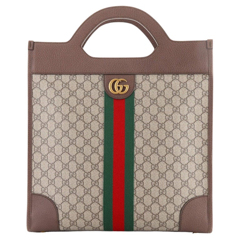 Gucci Ophidia Cut Out Handle Bag GG Coated Canvas Medium at 1stDibs