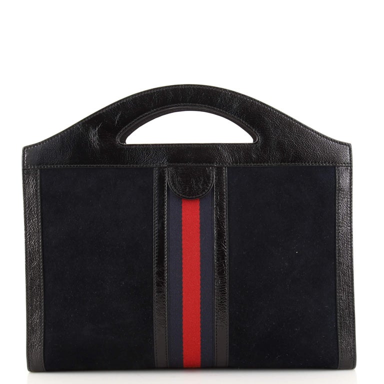 Gucci Ophidia Cut Out Handle Bag Suede Medium For Sale at 1stDibs