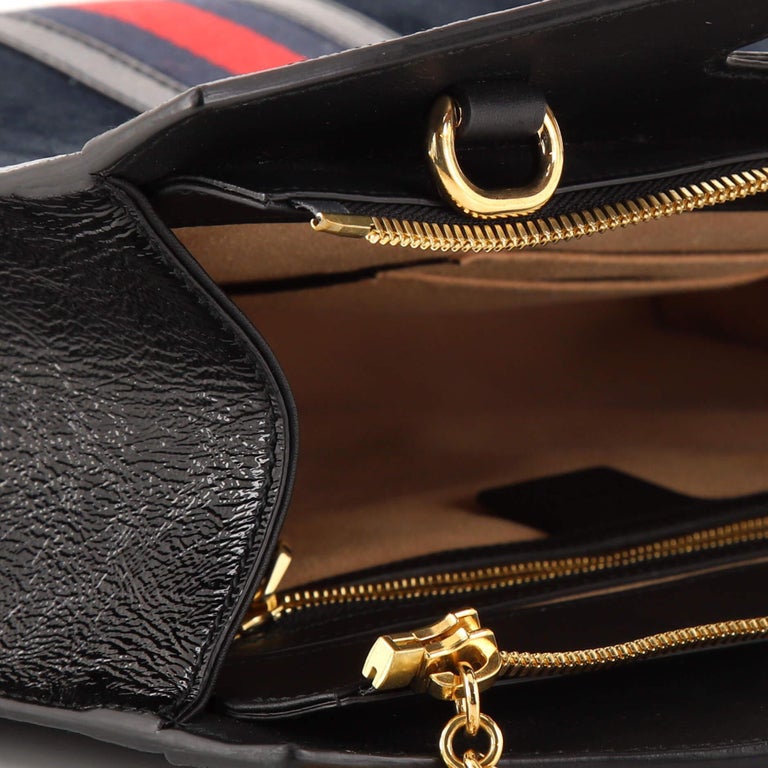 Gucci Ophidia Cut Out Handle Bag Suede Medium For Sale at 1stDibs