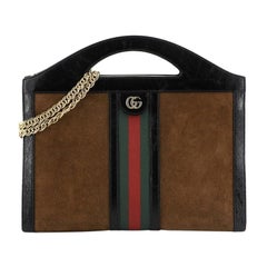 Gucci Ophidia Cut Out Handle Bag Suede Medium 