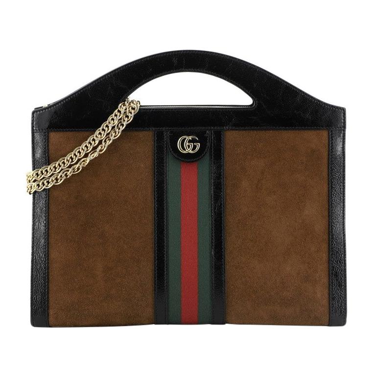 Gucci Ophidia Cut Out Handle Bag Suede Medium at 1stDibs