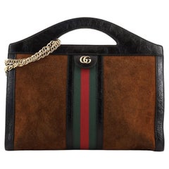 Gucci Ophidia Cut Out Handle Bag Suede Medium